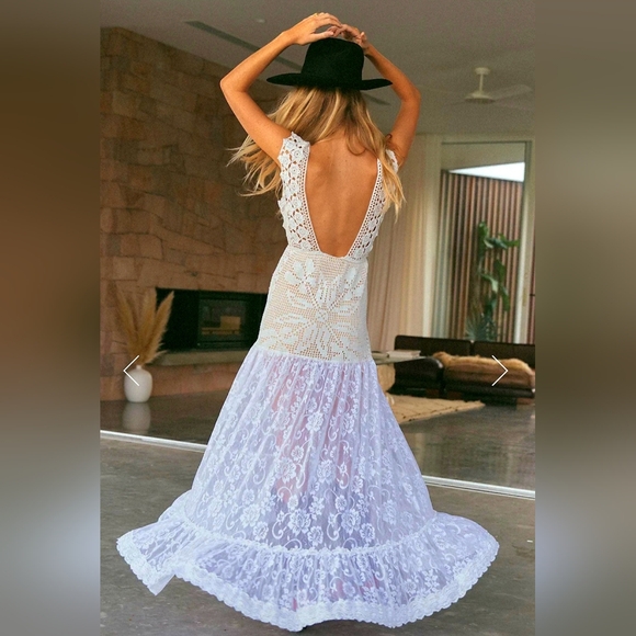 Chasing Unicorns Somebody to Love crochet and lace gown - Picture 3 of 15